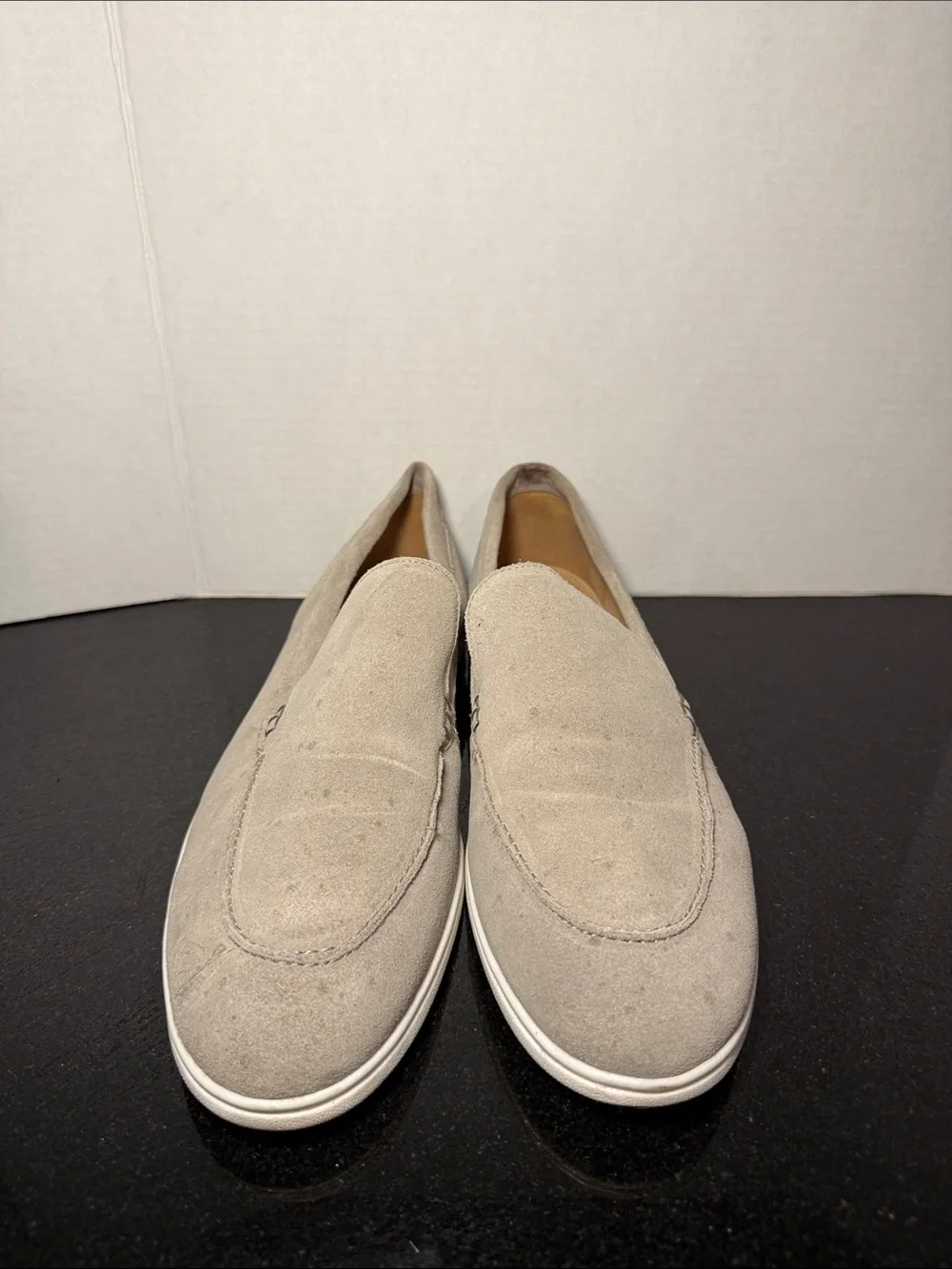Parrotto Made in Italy Suede Loafers Tan Beige Leather Casual Shoes Size 12